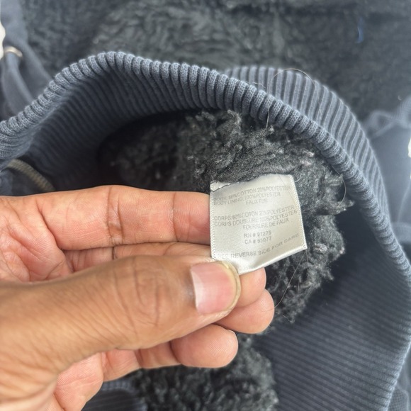 VTG Y2K Fox Sasquatch Skull Hoodie Long Sleeve Black Full Zip Women's Small - Picture 6 of 10